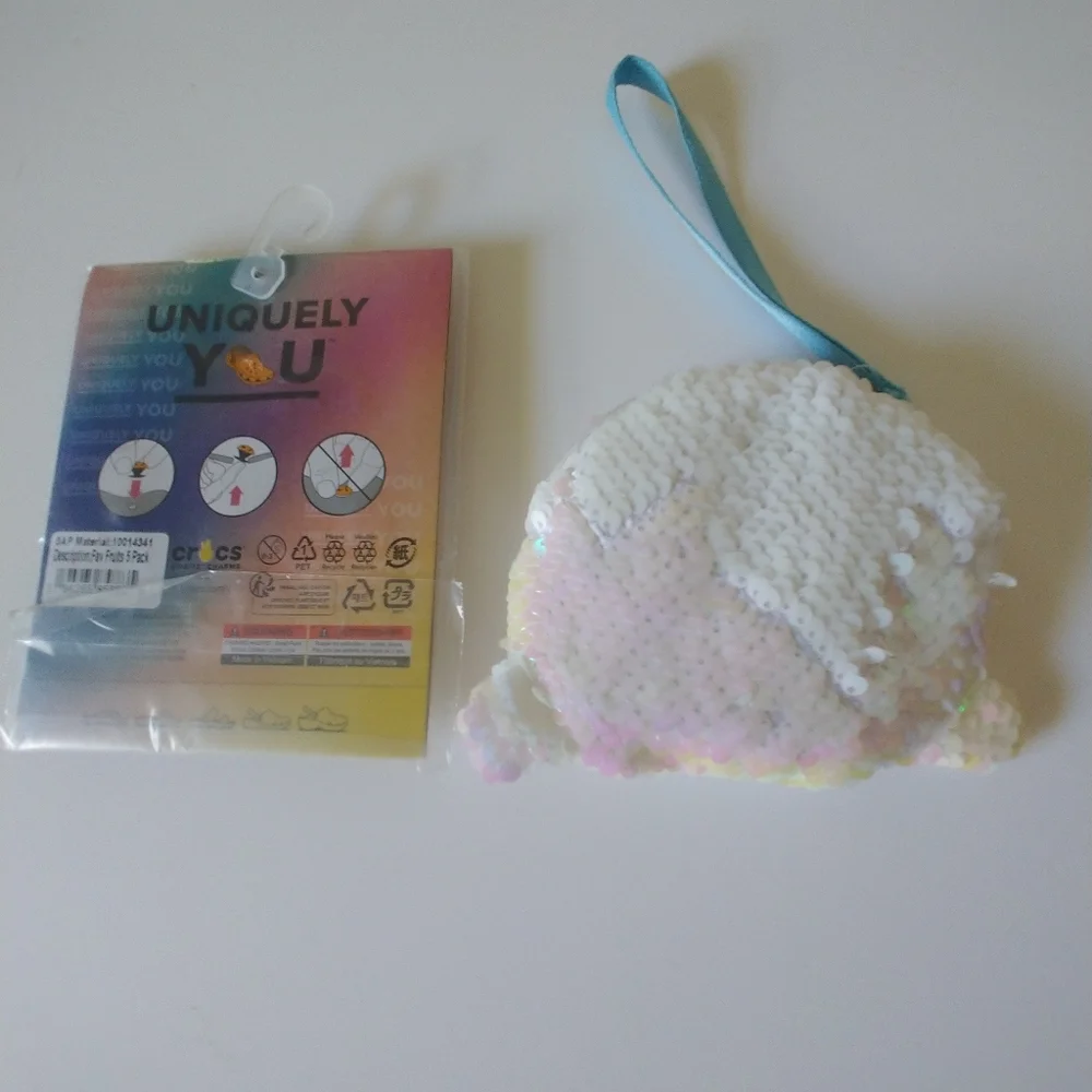 CROCS Fruit Jibbitz & TY Plush Coin Seal Purse